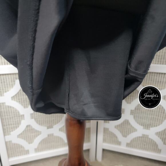 Alex Evenings Black Petite Short Empire Waist Sequin Bodice Sheath Dress 12P - Picture 13 of 16